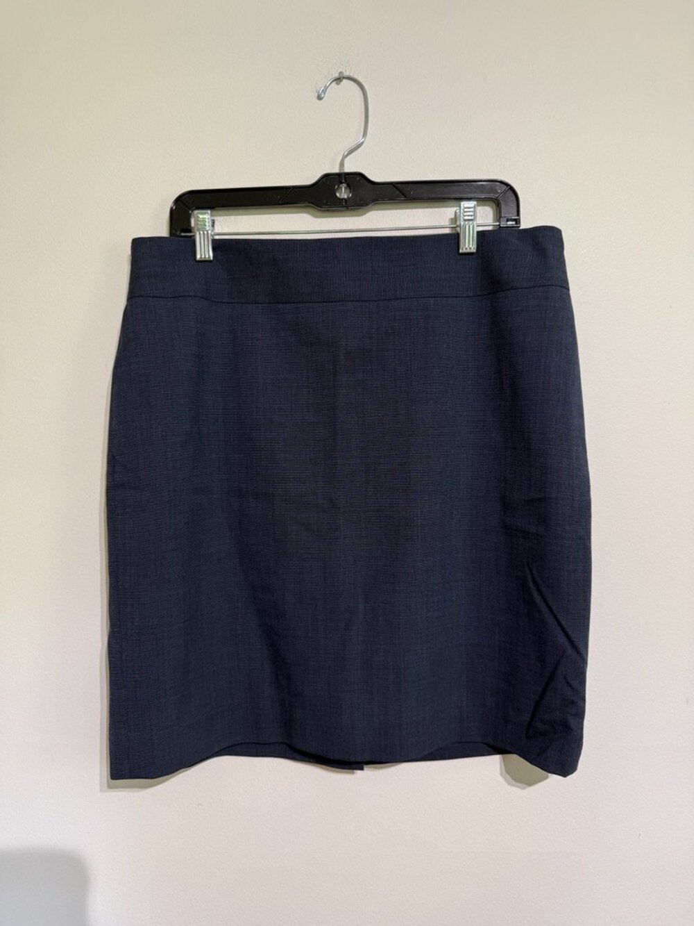 Banana Republic Navy Wool Mini Pencil Skirt, Size 14